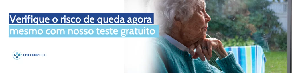 Teste de risco de queda em idoso